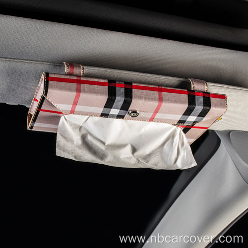 Waterproof car tissue holder sun visor napkin case